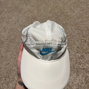 Nike Air White Cap with Blue Logo